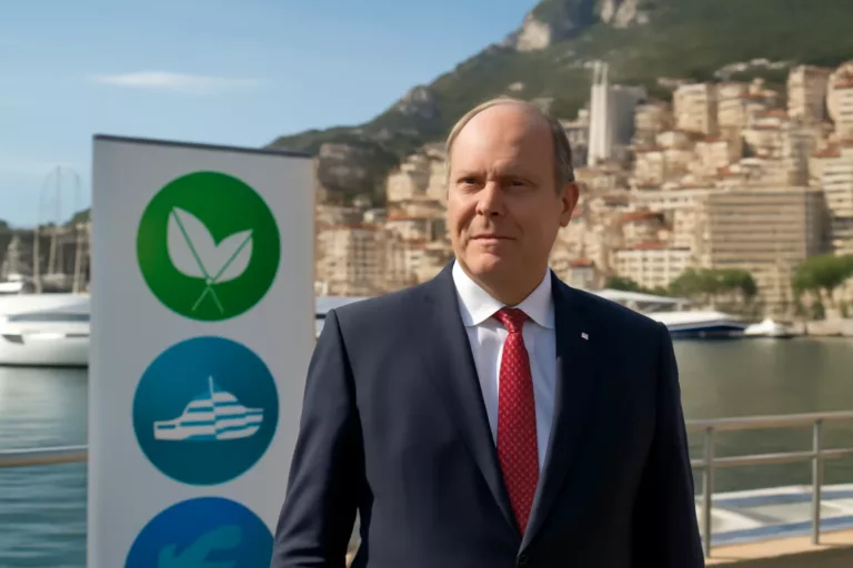 Albert II de Monaco lors d’un événement dédié à l’environnement et au yachting durable