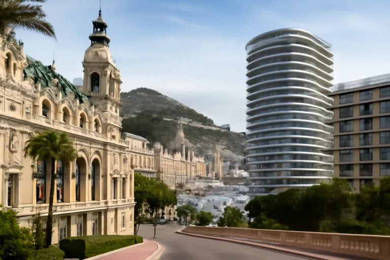architecture Monaco vue de la ville avec bâtiments historiques et contemporains