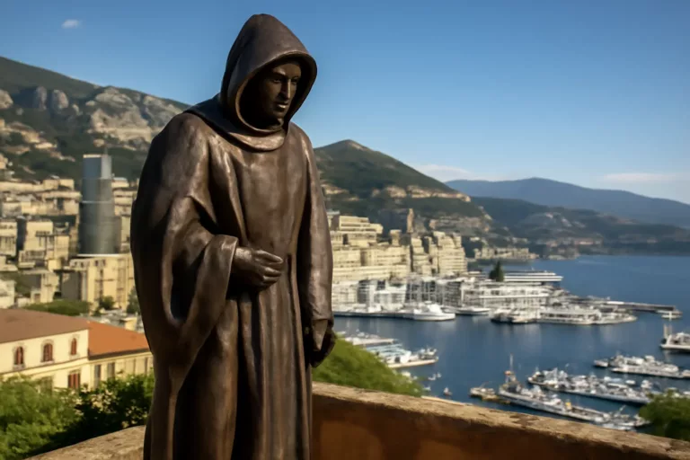 Illustration de François Grimaldi Malizia déguisé en moine lors de la prise du Rocher de Monaco en 1297