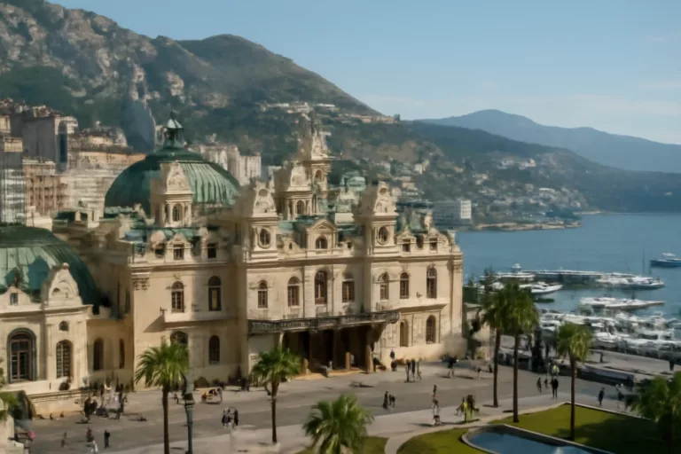 Vue historique du Monaco moderne 1863 autour du Casino et de Monte-Carlo