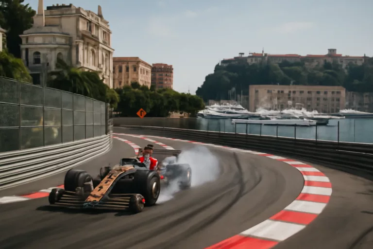 Nouvelle Chicane Monaco vue sur la zone de freinage et de dépassement