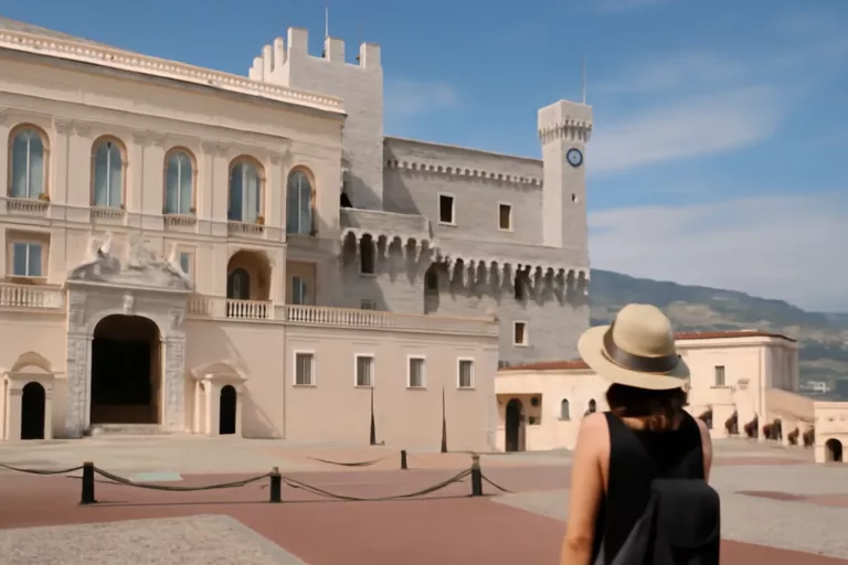 visite Palais princier Monaco vue sur la façade et la Cour d'Honneur