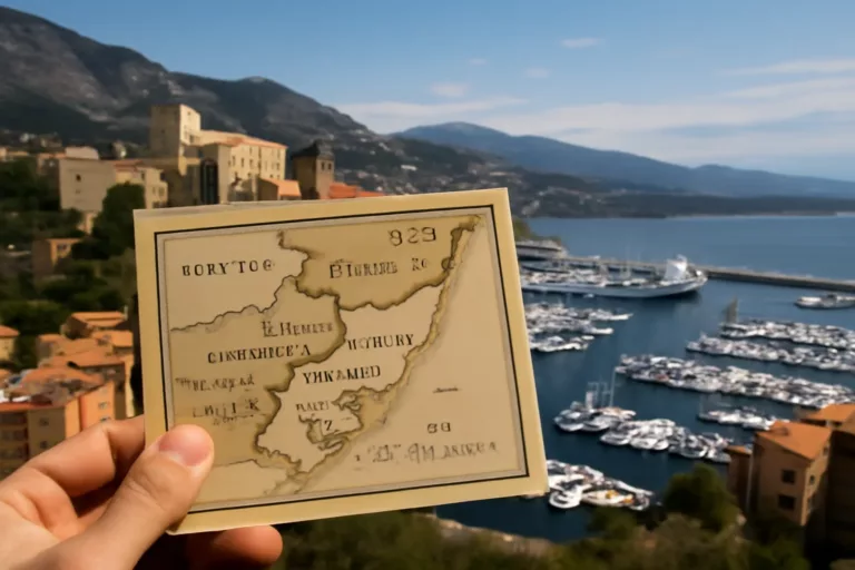 Mapa histórico que ilustra la historia soberanía de Mónaco y sus alianzas políticas
