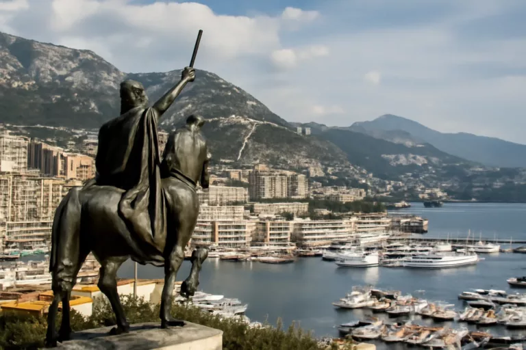 Panorama del Principato di Monaco simbolo della storia sovranità di Monaco